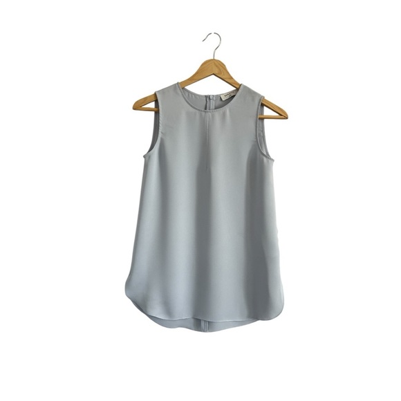 Babaton Powder Blue High Low Sleeveless Blouse XXS - Picture 1 of 3